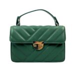 شنطة يد نسائية جلد اخضر