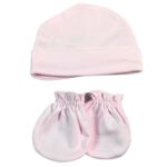 قبعة مواليد مع غطاء لليدين