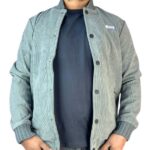 جاكيت رجالي مخمل رصاصي