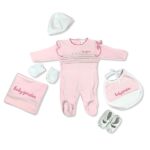 طقم مواليد بناتي 6 قطع